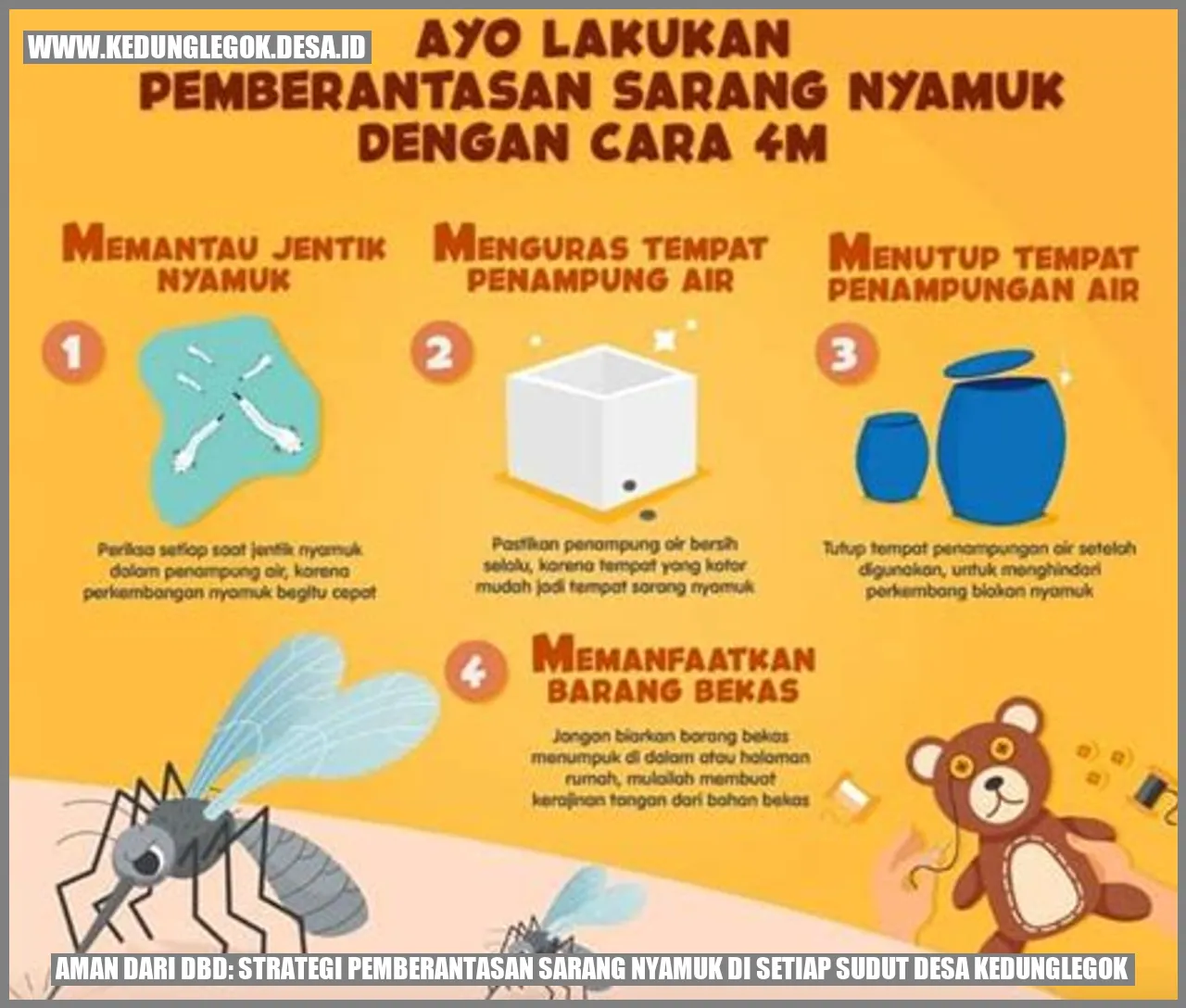Aman dari DBD: Strategi Pemberantasan Sarang Nyamuk di Setiap Sudut Desa Kedunglegok