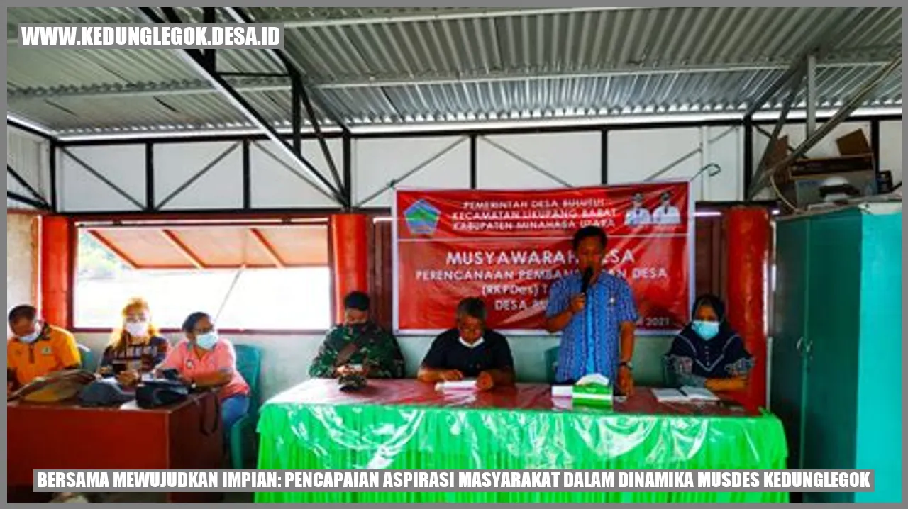 Bersama Mewujudkan Impian: Pencapaian Aspirasi Masyarakat dalam Dinamika Musdes Kedunglegok