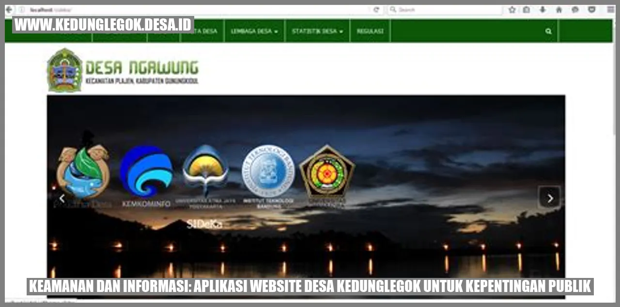Keamanan dan Informasi: Aplikasi Website Desa Kedunglegok