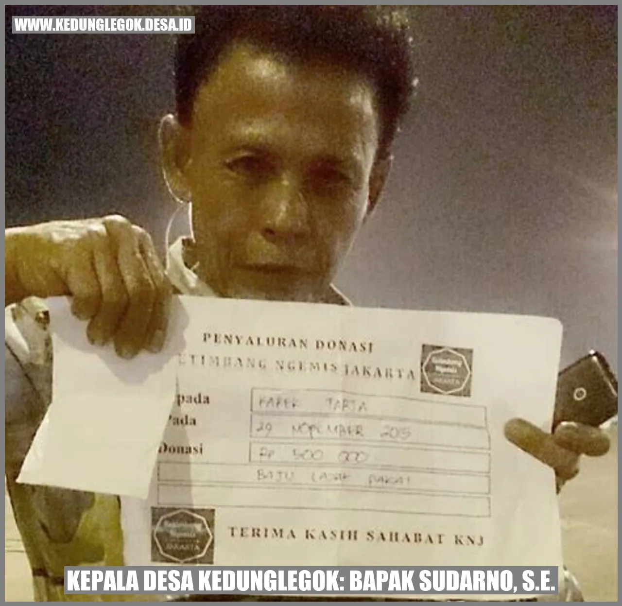 Kepala Desa Kedunglegok: Bapak Sudarno, S.E.