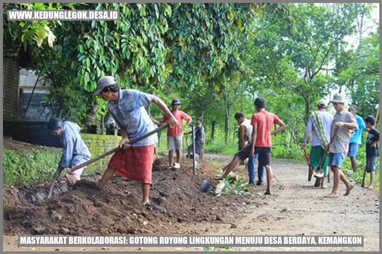 Masyarakat Berkolaborasi: Gotong Royong Lingkungan Menuju Desa Berdaya, Kemangkon