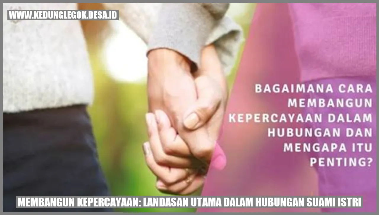 Kepercayaan dalam Hubungan Suami Istri
