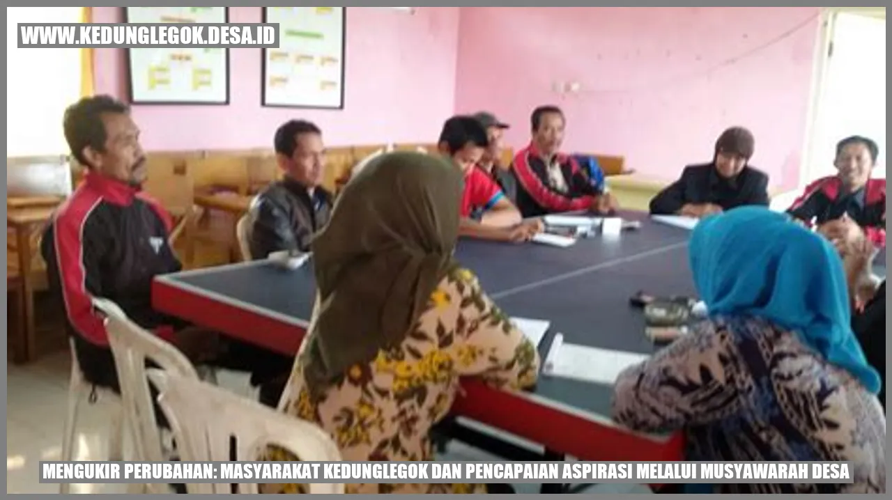 Mengukir Perubahan: Masyarakat Kedunglegok dan Pencapaian Aspirasi Melalui Musyawarah Desa