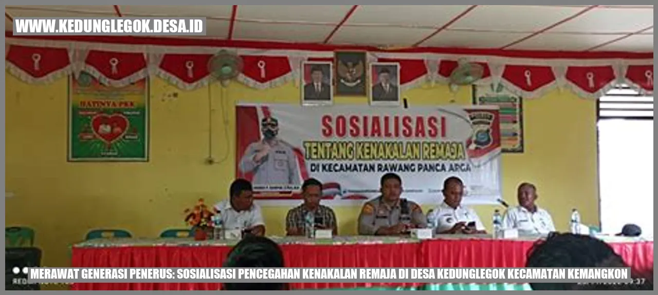 MERAWAT GENERASI PENERUS: SOSIALISASI PENCEGAHAN KENAKALAN REMAJA DI DESA KEDUNGLEGOK KECAMATAN KEMANGKON