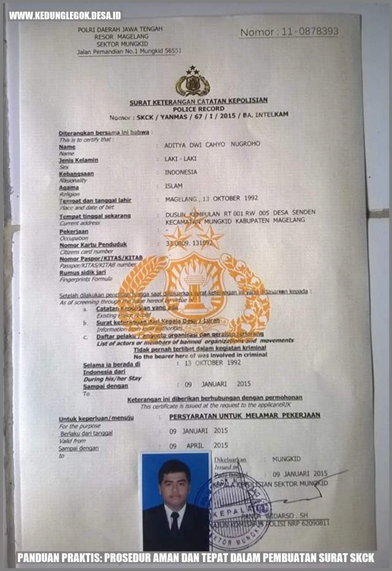 Panduan Praktis: Prosedur Aman dan Tepat dalam Pembuatan Surat SKCK