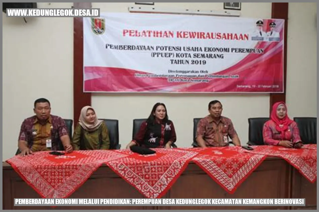 Pemberdayaan Ekonomi Melalui Pendidikan: Perempuan Desa Kedunglegok Kecamatan Kemangkon Berinovasi