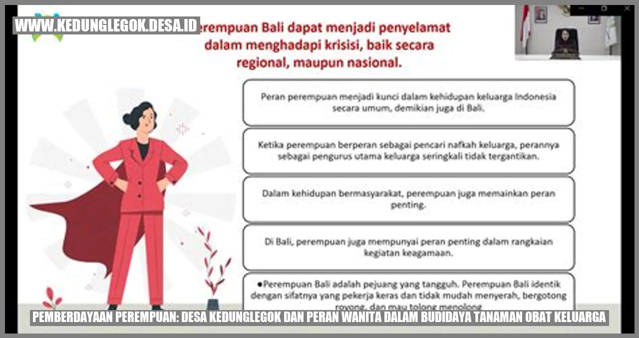 Pemberdayaan Perempuan: Desa Kedunglegok dan Peran Wanita dalam Budidaya Tanaman Obat Keluarga