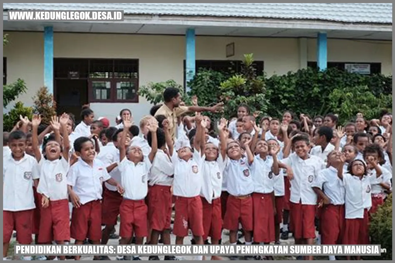 Pendidikan Berkualitas: Desa Kedunglegok dan Upaya Peningkatan Sumber Daya Manusia