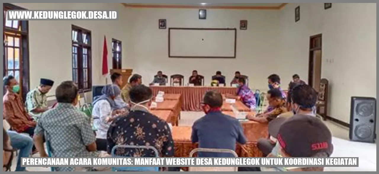 Perencanaan Acara Komunitas: Manfaat Website Desa Kedunglegok untuk Koordinasi Kegiatan