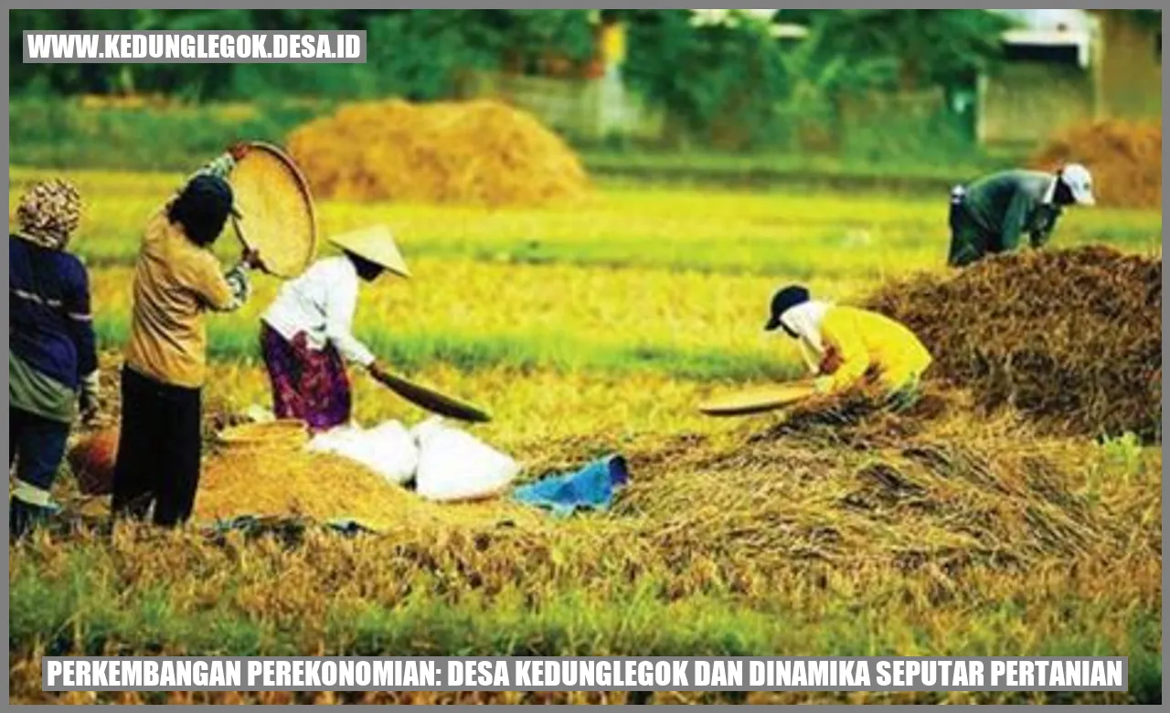 Perkembangan Perekonomian: Desa Kedunglegok dan Dinamika Seputar Pertanian
