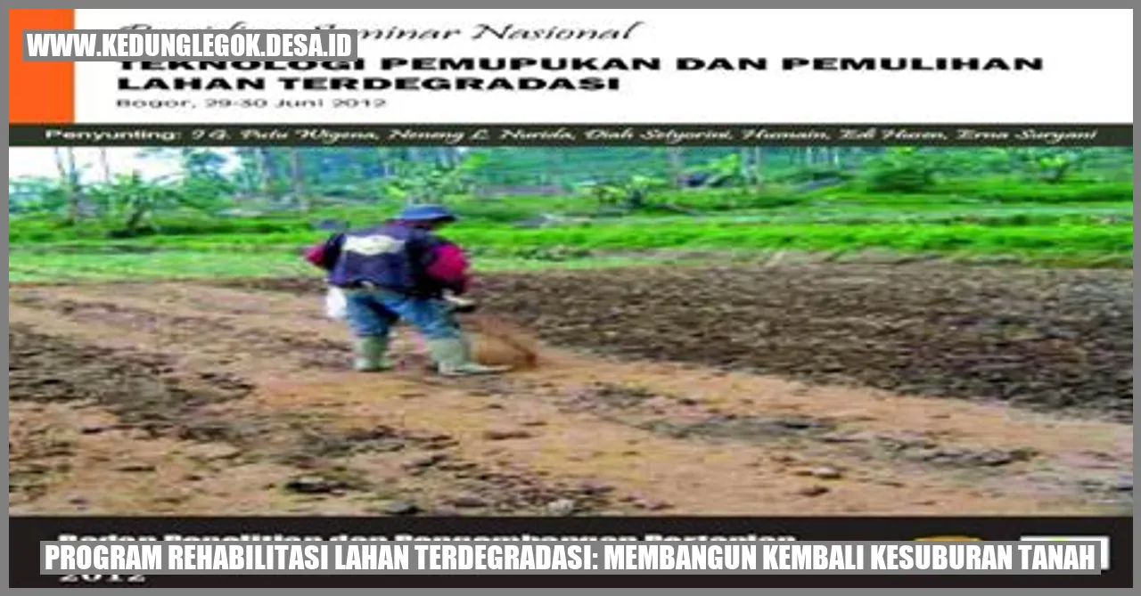 Program Rehabilitasi Lahan Terdegradasi: Membangun Kembali Kesuburan Tanah