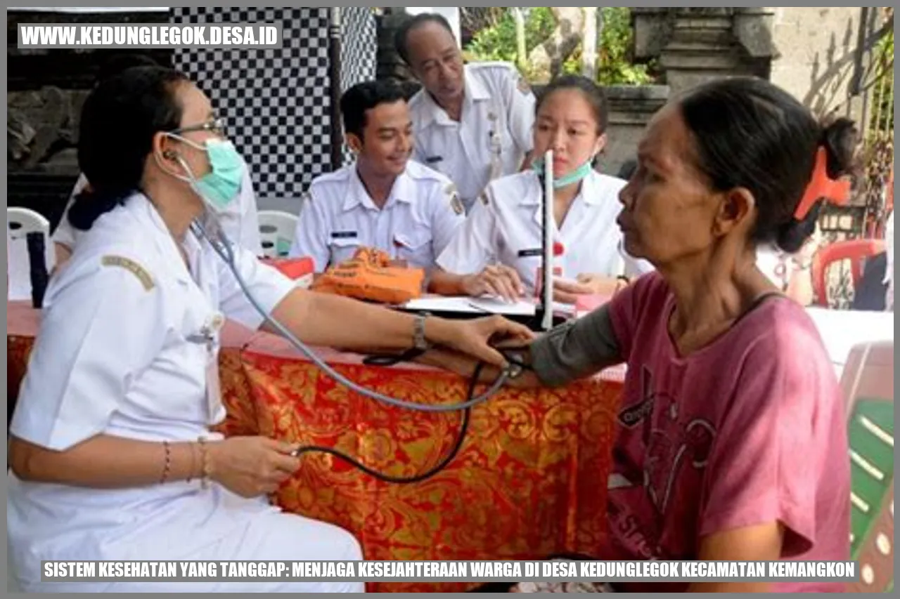 Sistem Kesehatan yang Tanggap: Menjaga Kesejahteraan Warga di Desa Kedunglegok Kecamatan Kemangkon