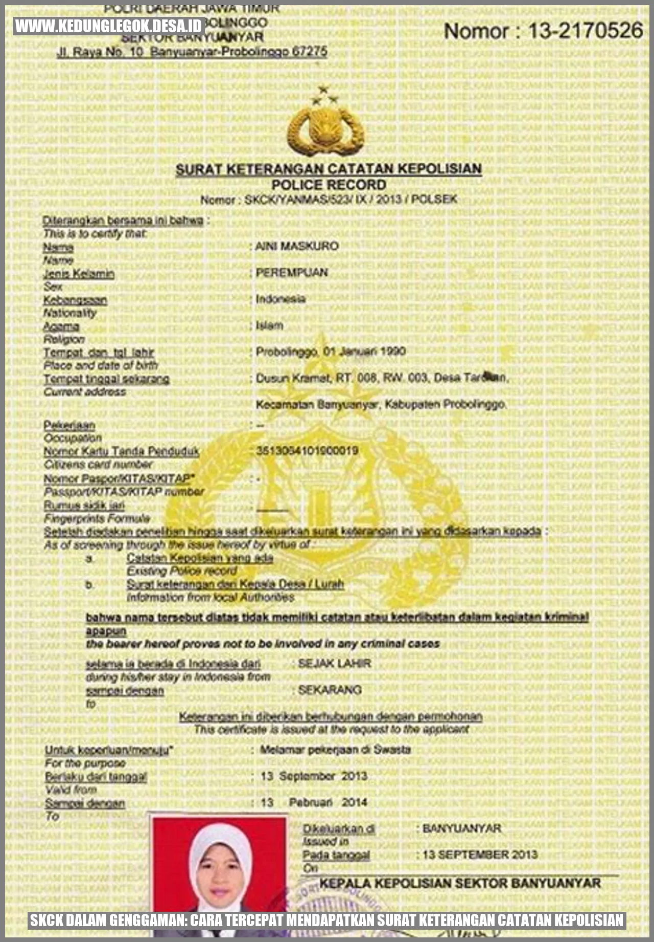 SKCK Dalam Genggaman: Cara Tercepat Mendapatkan Surat Keterangan Catatan Kepolisian
