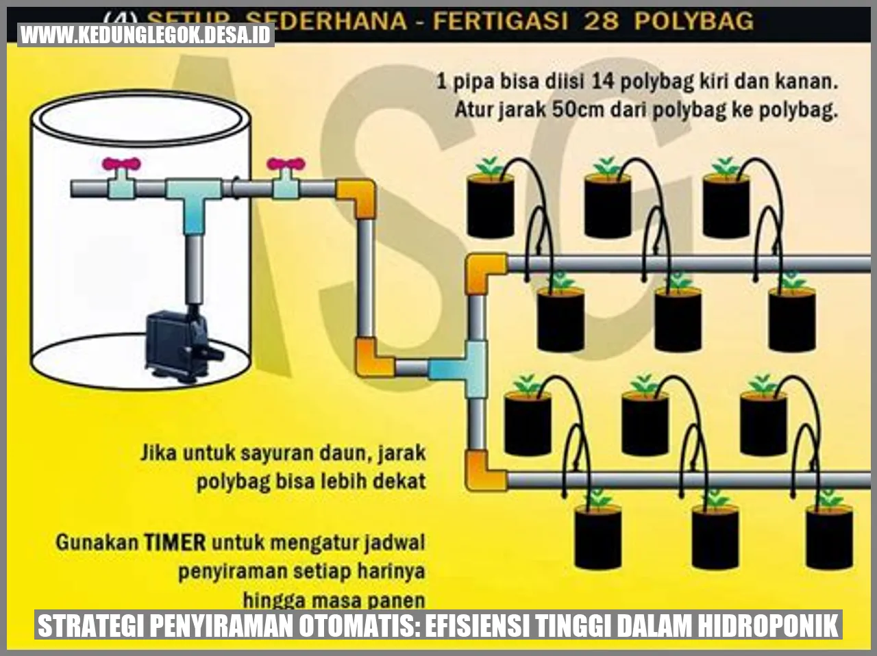 Strategi Penyiraman Otomatis: Efisiensi Tinggi dalam Hidroponik